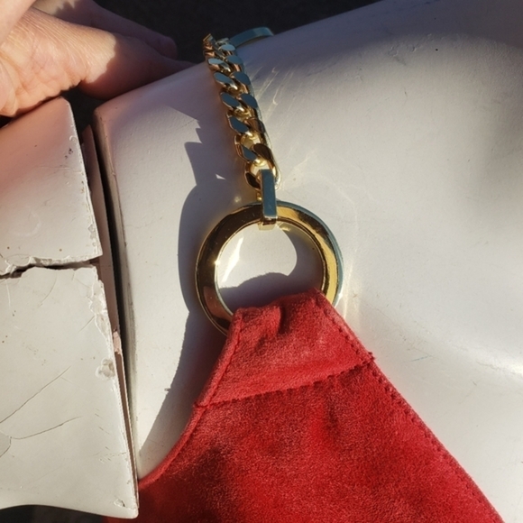 W BY WORTH RED SOFT LEATHER‎ TOP - Picture 4 of 13